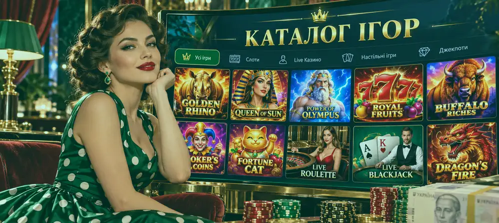 Ілюстрація ігрового каталогу Pin Up